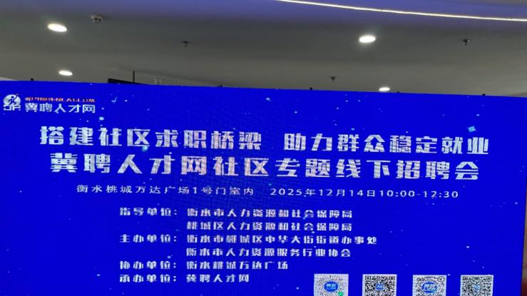 冀聘人才网社区专场招聘会圆满落幕