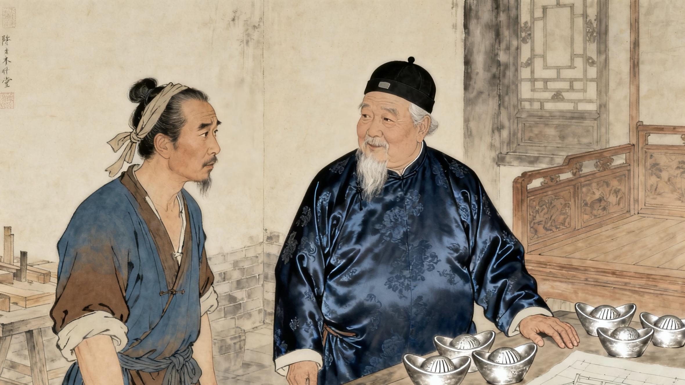 民间故事：青溪村木匠藏了只金镯，婚床塌了寿材散了，最后连自己的棺材都冲没了
