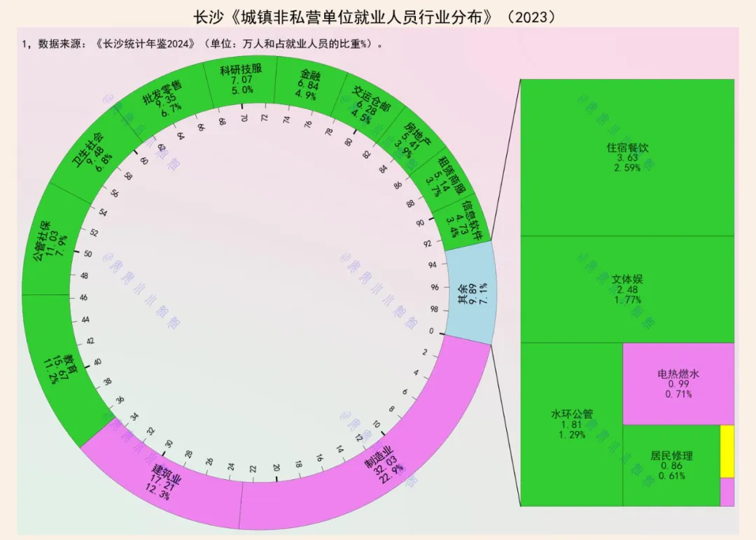 长沙非私营就业版图透视：从制造业独秀到多元发展的产业脉动