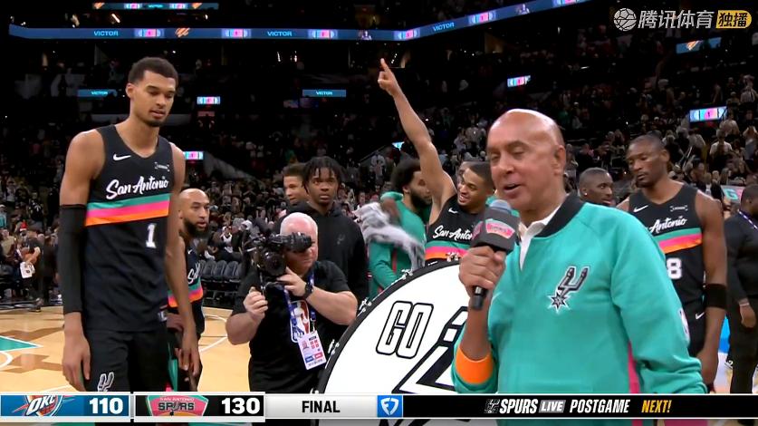 20分大胜，双杀雷霆！文班亚马12+5+3，亚历山大空砍33+8，赛后文班接受采访