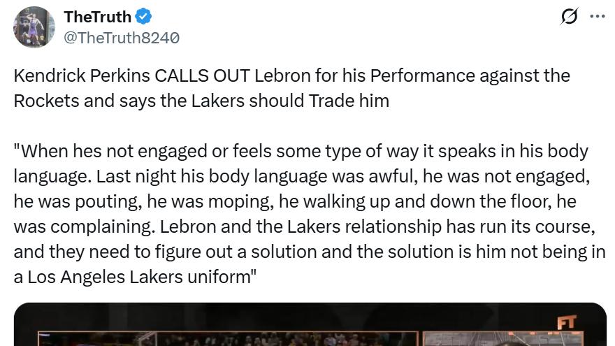 6项数据垫底，湖人问题摆在明面！名嘴：东契奇里夫斯排挤詹姆斯