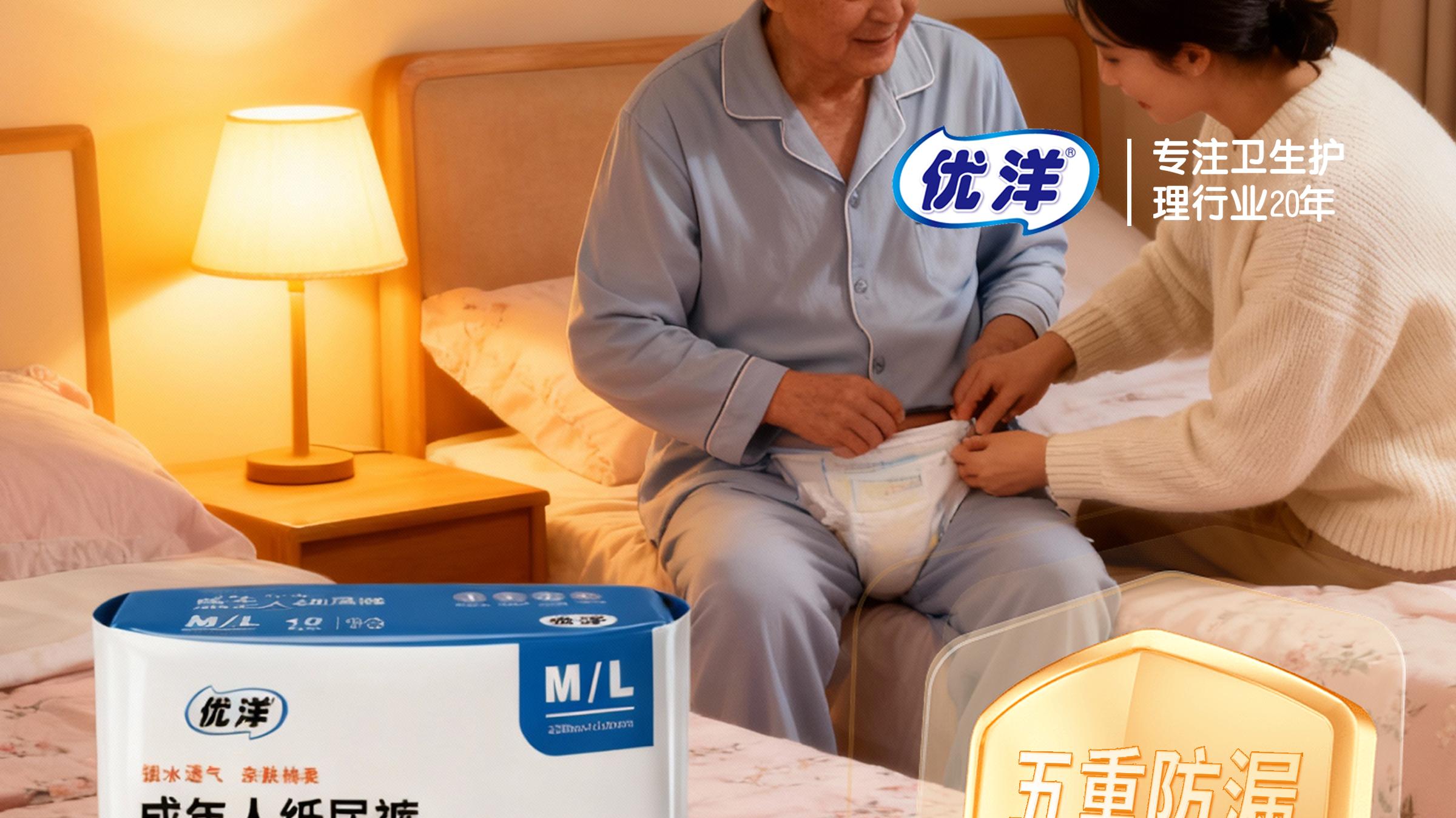 告别尴尬，一夜安睡：优洋成人纸尿裤的5重防漏秘密