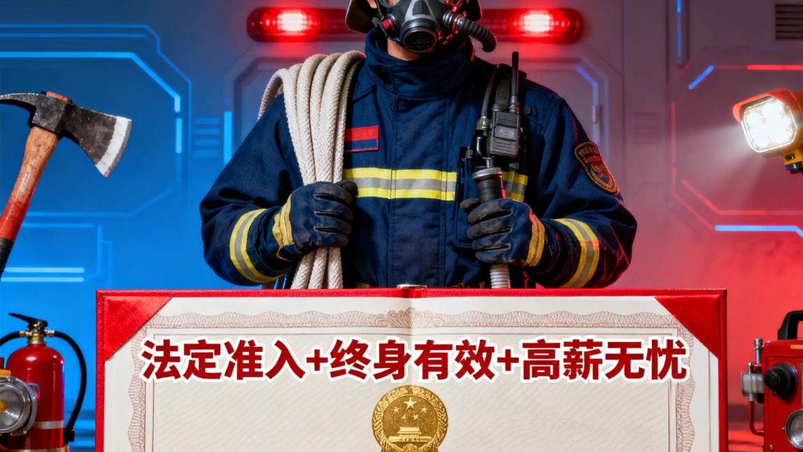 2025 行业红利证书！消防设施操作员：法定准入终身有效高薪无忧!