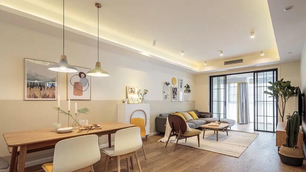 90平米的北欧风新房完工，简单装修大气又好看，入户就感到温馨