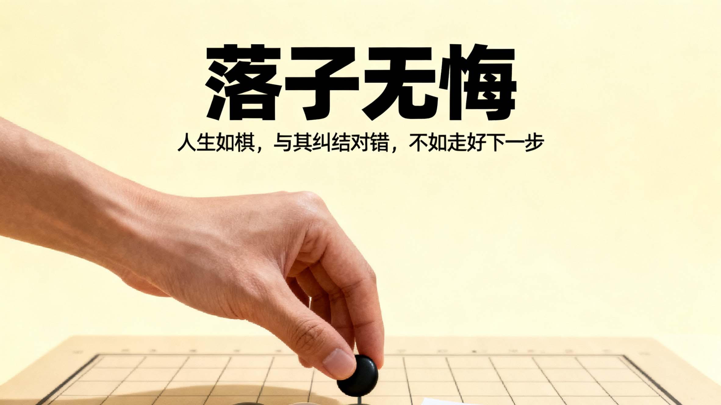 落子无悔——人生如棋，与其纠结对错，不如走好下一步