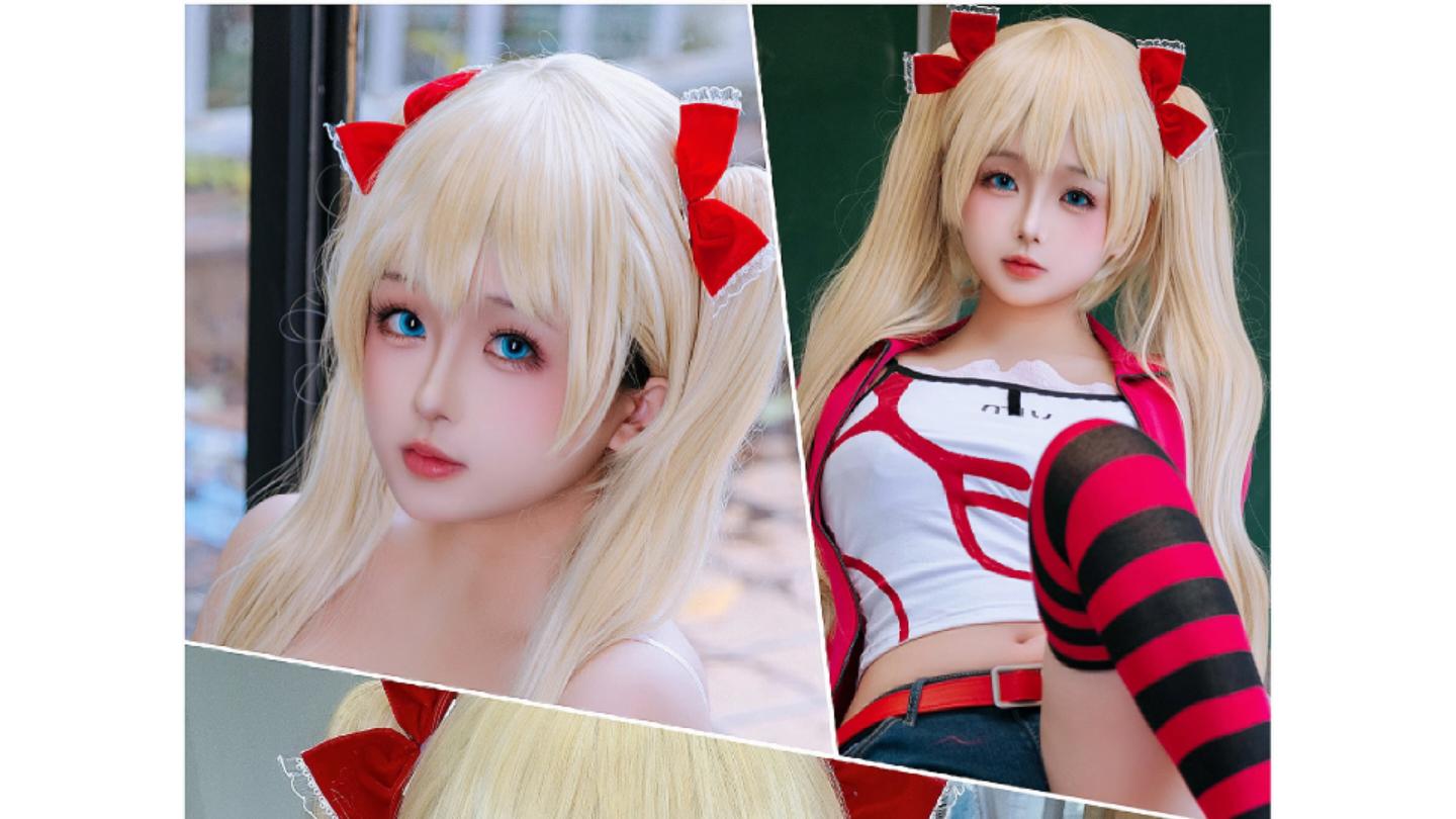 秋月爱莉 cos：把 “活力少女的甜酷感” 焊在校园场景里