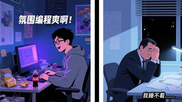 程序员：氛围编程爽啊！老板：我睡不着哇……