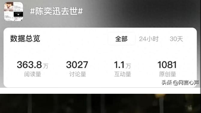陈奕迅粉丝虚惊一场：去世新闻是假！谁在借明星热度 “吃人血馒头”？