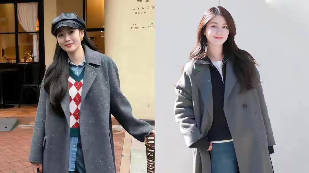 降温火了一种穿法：“大衣＋阔腿裤”真的太绝了，适合中年女性