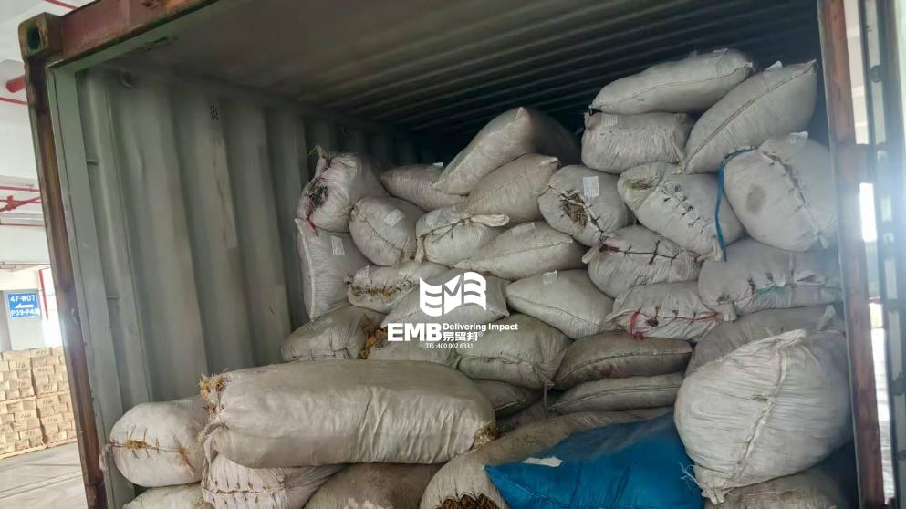 坦桑尼亚工业干卡帕藻广州南沙港进口清关运输案例