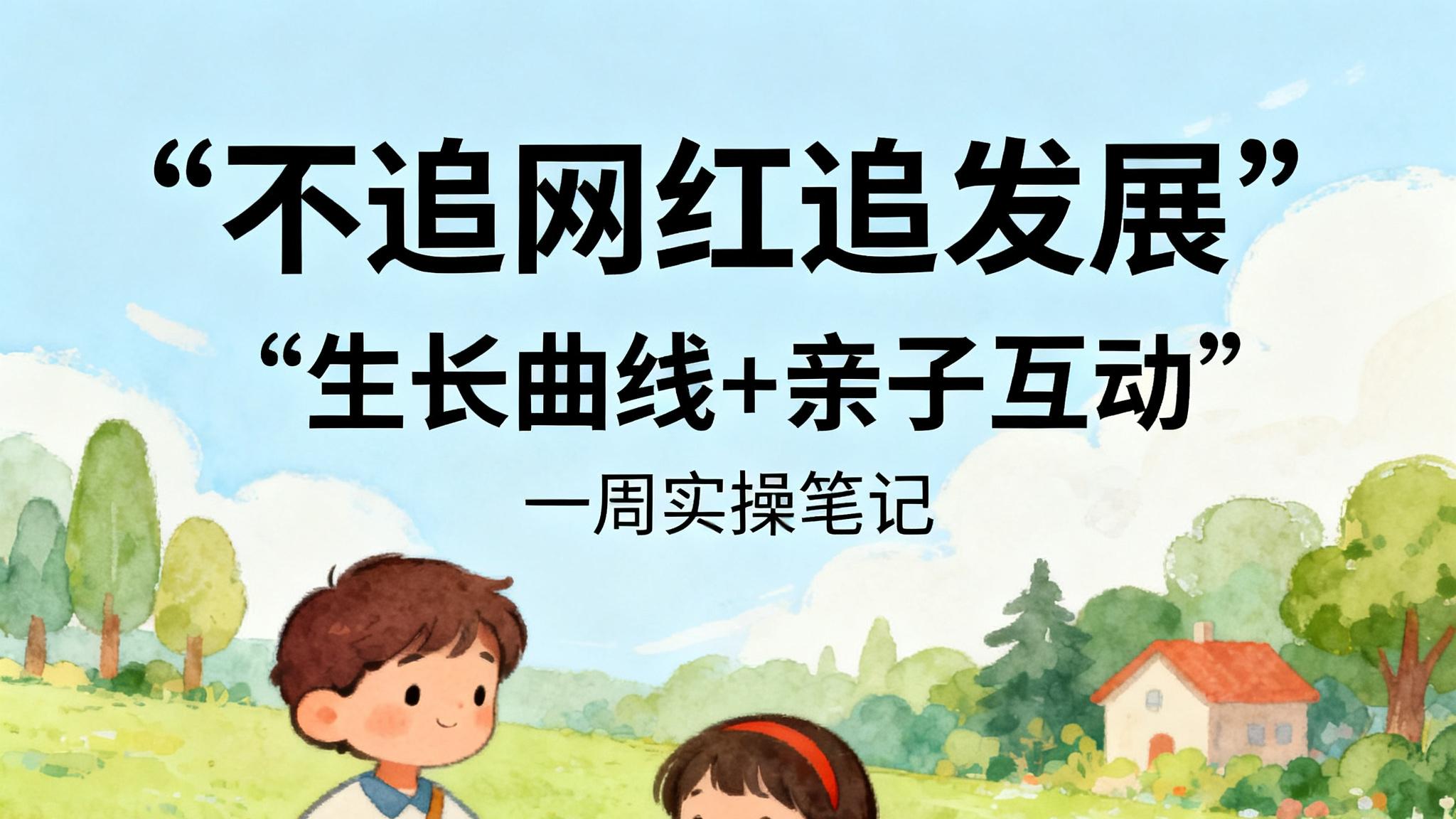 “不追网红追发展”——“生长曲线+亲子互动”一周实操笔记