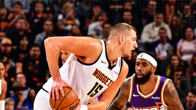 掘金3人20+，18分大胜太阳！约基奇百分百26+9+10，狄龙空砍27分