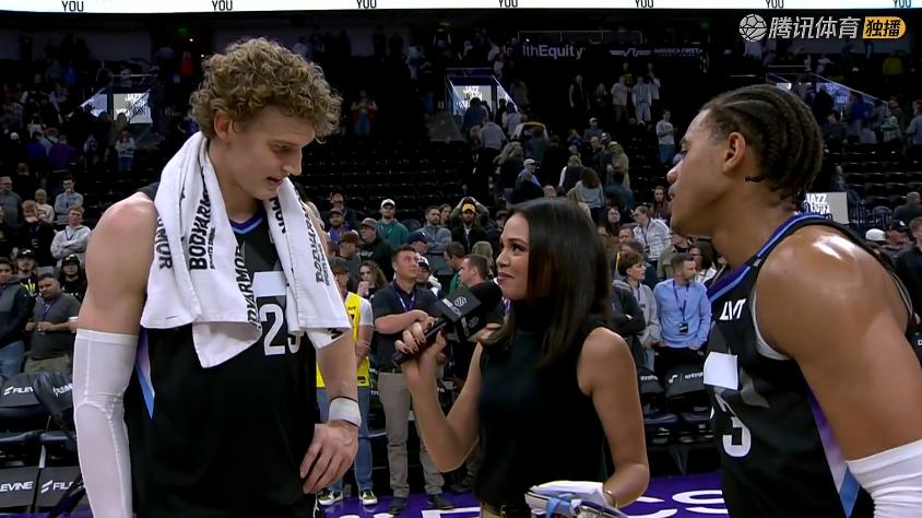 弗拉格42+7+6，封神一战！赛后马卡和乔治一起接受记者采访