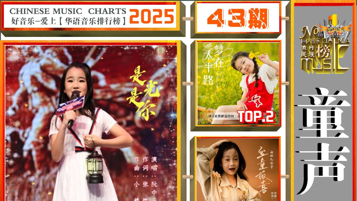 陈立农/张杰/马忠伟分别荣获《华语音乐排行榜》2025年第43期“周冠军”