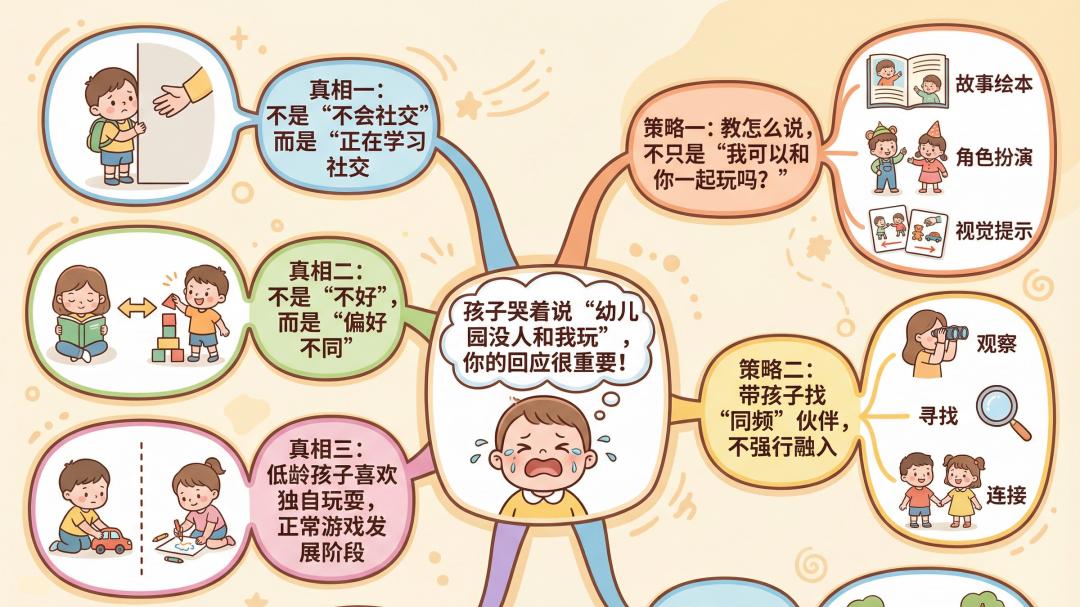 娃哭着说“没人和我玩”？高情商回应+3招，帮娃轻松交朋友