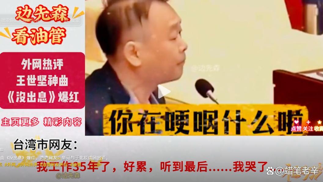 外网热评：王世坚神曲《没出息》爆红，湾湾网友：坚哥与于北辰成团出道，团名：坚辰当道