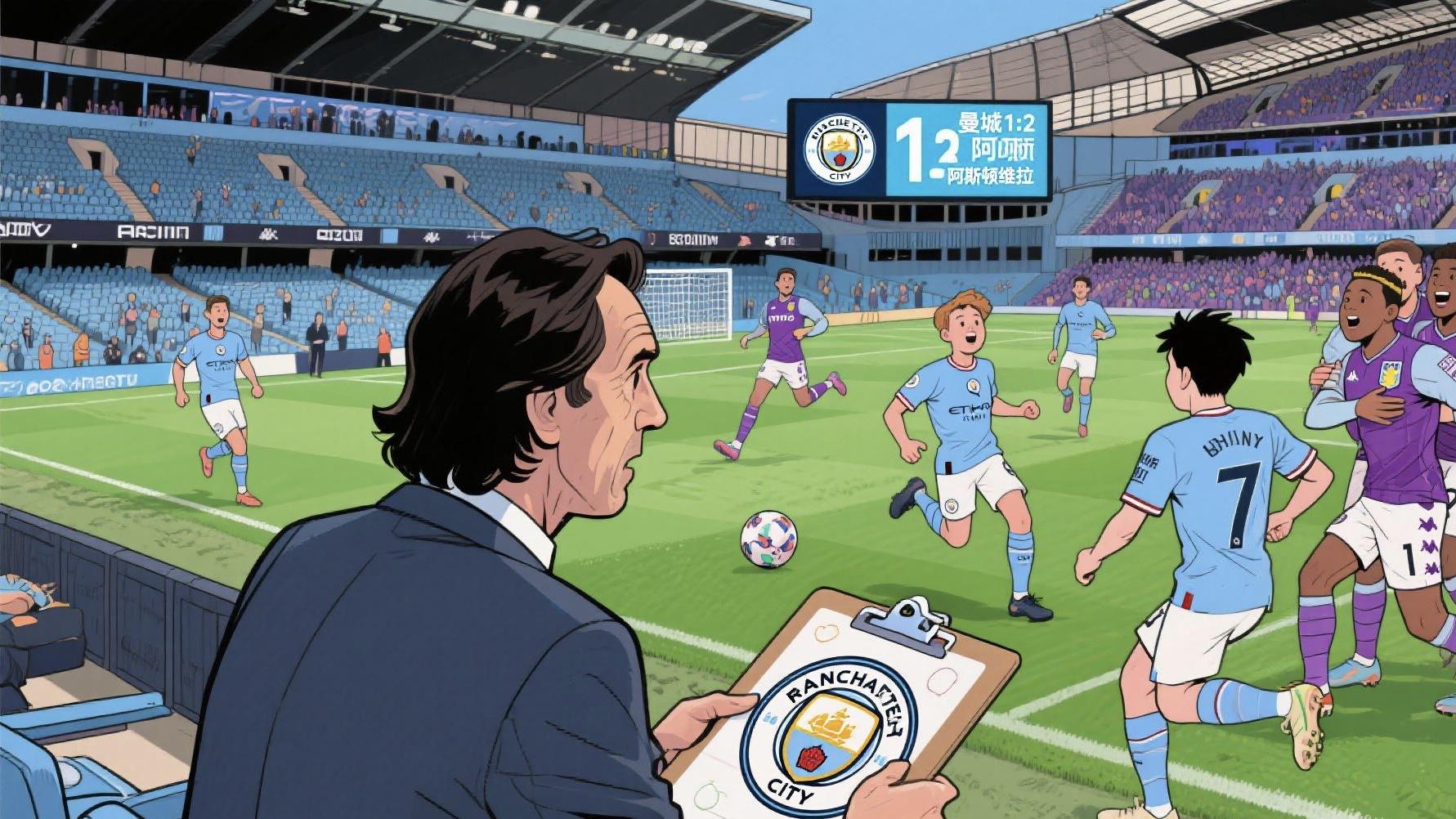 🔥【英超生死战！曼城残阵迎维拉冲四风暴】⚽️