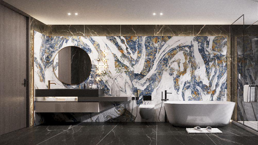 国际瓷砖品牌浴室搭配：在卫浴间打造艺术感满格的奢雅秘境