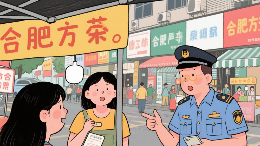 合肥女子交费摆摊遭管理人员刁难，多方回应
