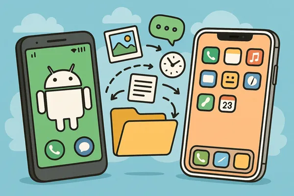 设置完成后，将数据从安卓设备传输到 iPhone