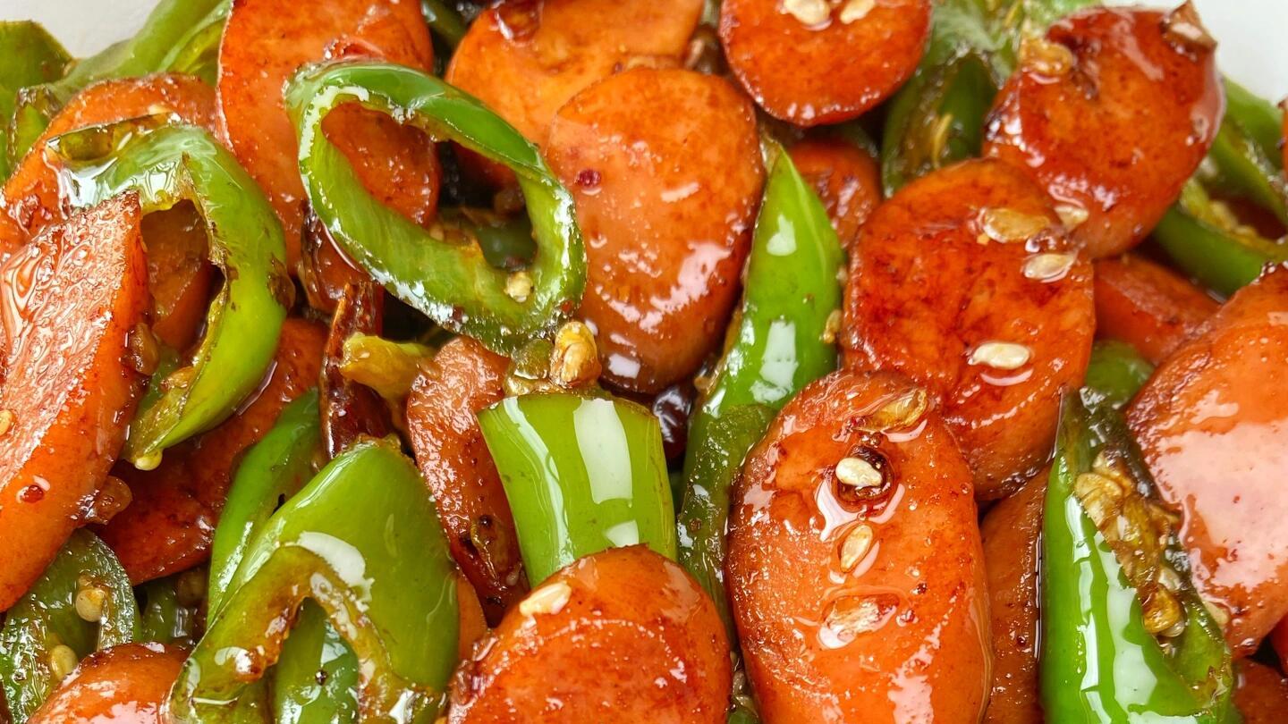 手把手教你在家做尖椒炒火腿: 从小白直接到厨艺高手