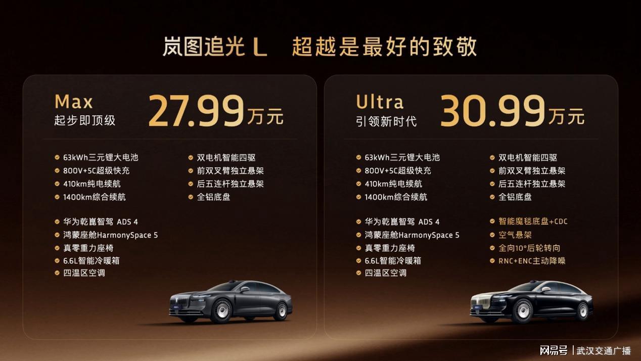 售价27.99万元—30.99万元 岚图追光L压轴上市