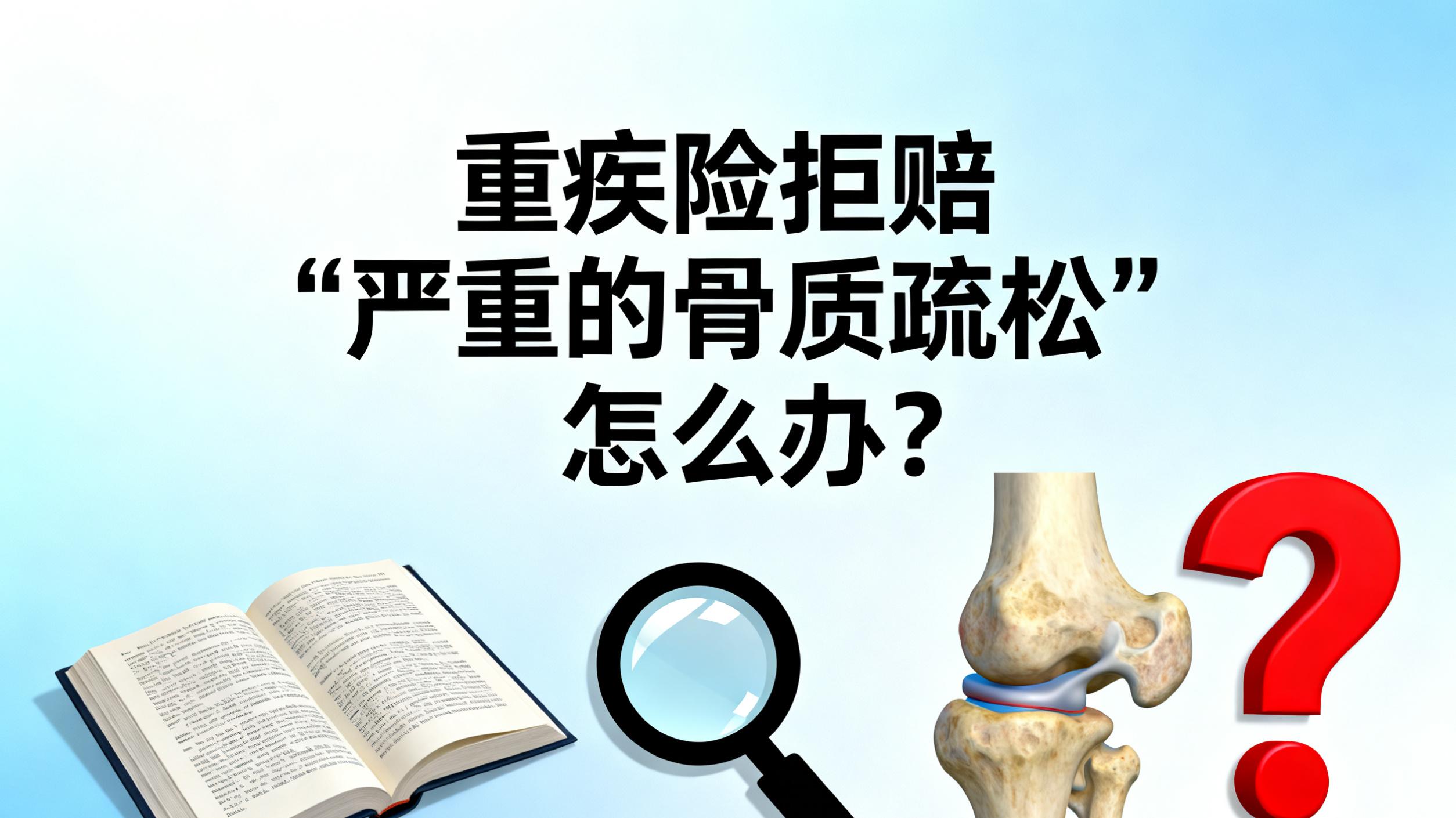 保险律师何帆：重疾险拒赔“严重的骨质疏松”怎么办？