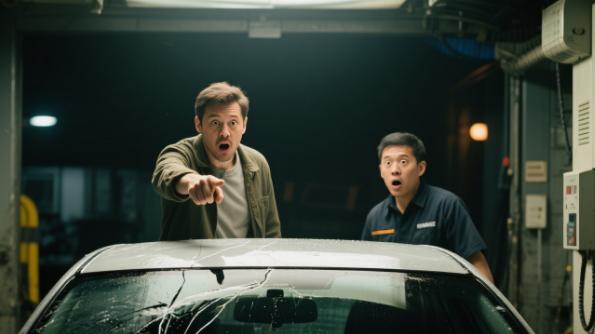 自动洗车机真的会伤车漆？测试后发现这些地方竟有永久划痕！
