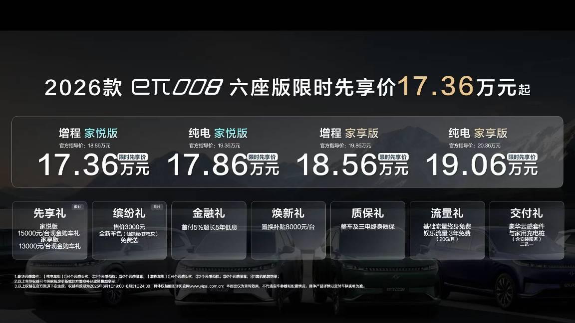 限时先享价17.36万元起 2026款东风奕派eπ008六座版焕新上市