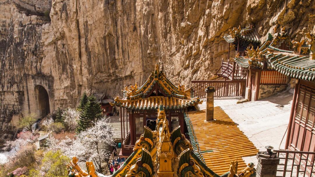 奇观再现，悬空寺，千年古刹，峭壁上的惊险之旅