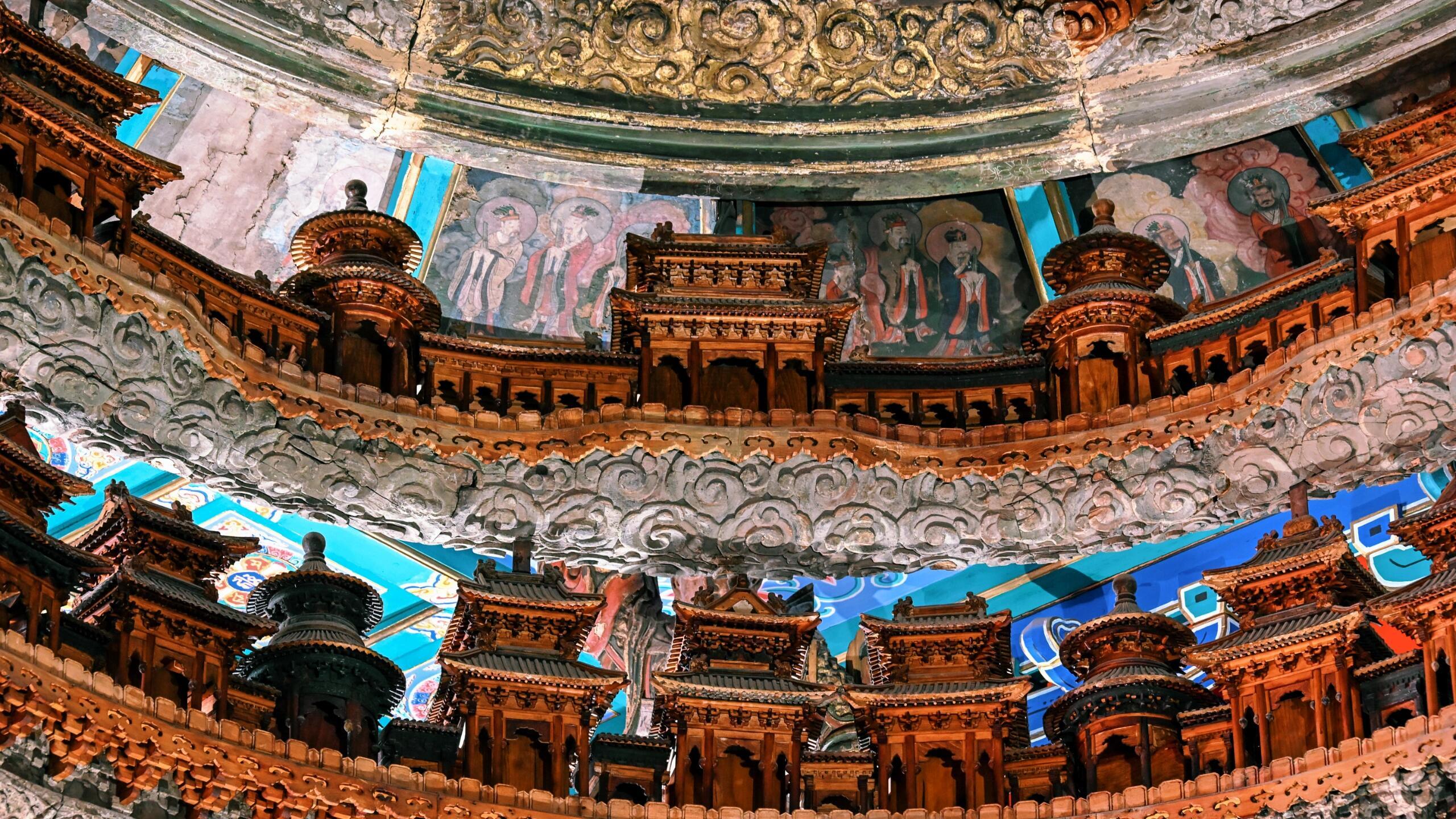 从皇家寺院到博物馆镇馆宝，隆福寺藻井，藏着盛唐星空