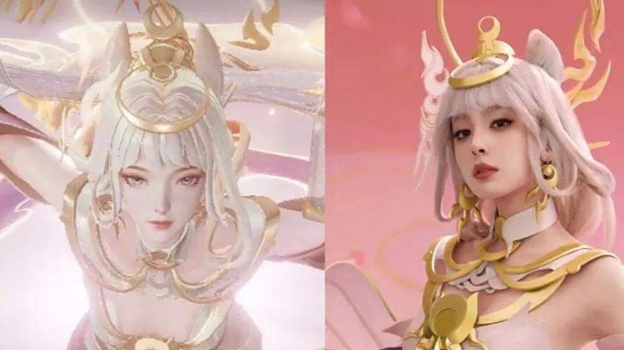 当女明星cos王者荣耀，戚薇御姐天花板，贾玲画风突变！