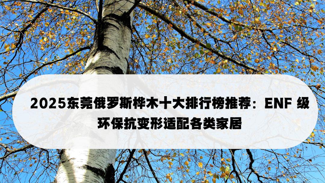 2025东莞俄罗斯桦木十大排行榜推荐：ENF 级环保抗变形适配各类家居