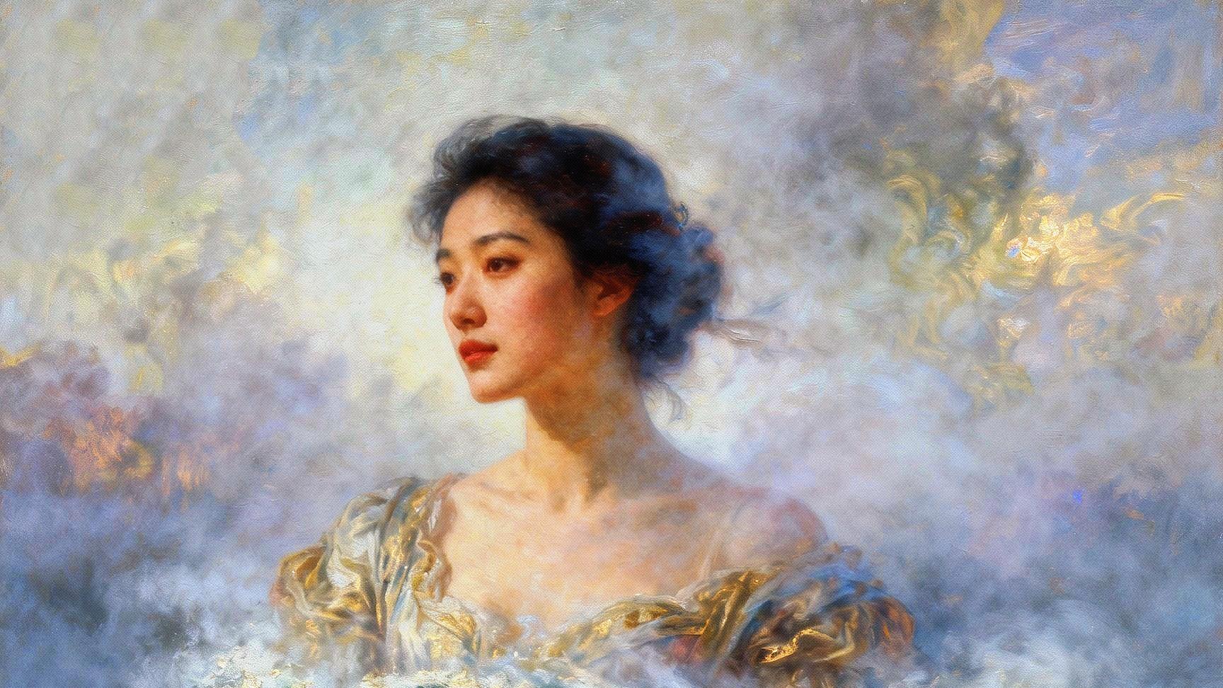 一场“惊心动魄”自然浩劫之中的油画作品《海啸》