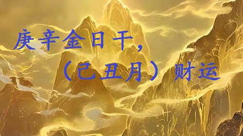 庚辛金日干，2025蛇年十二月，（己丑月）财运