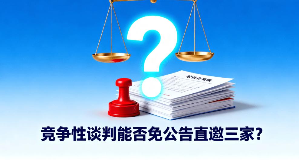 竞争性谈判能否免公告直邀三家？