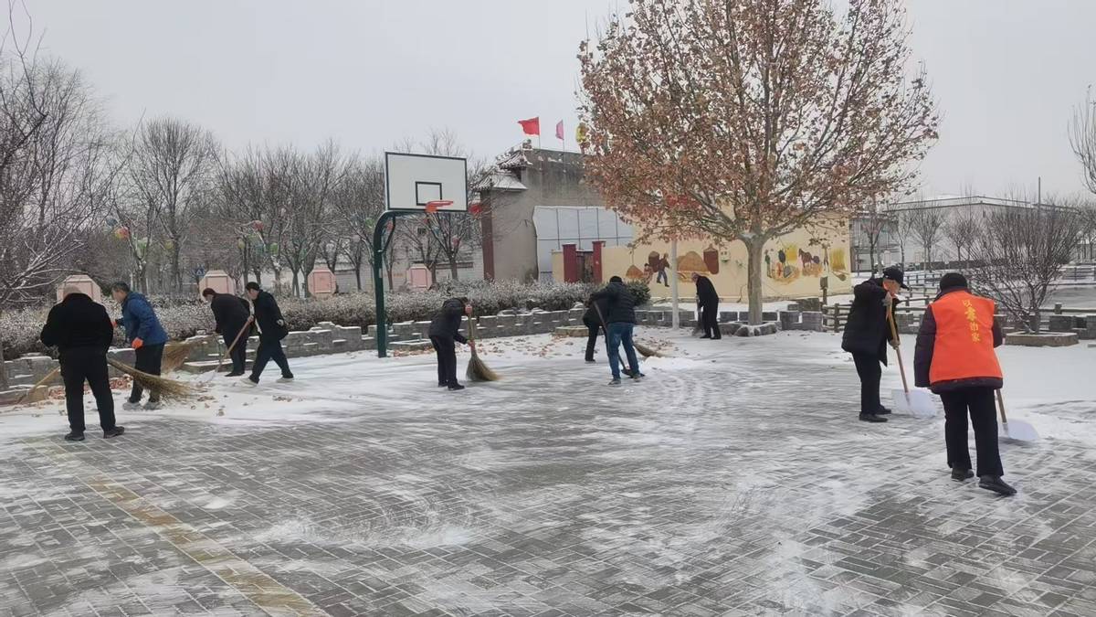 瑞雪覆村暖人心 义工行动护出行——赵官屯村三支队伍义工清扫积雪保平安