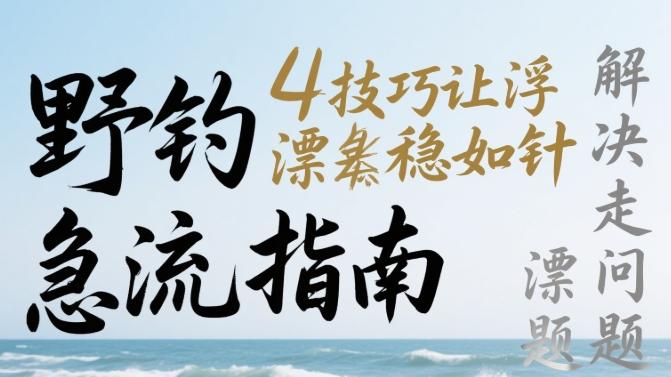 野钓激流一波又一波，浮漂都站不住，这个办法变定海神针