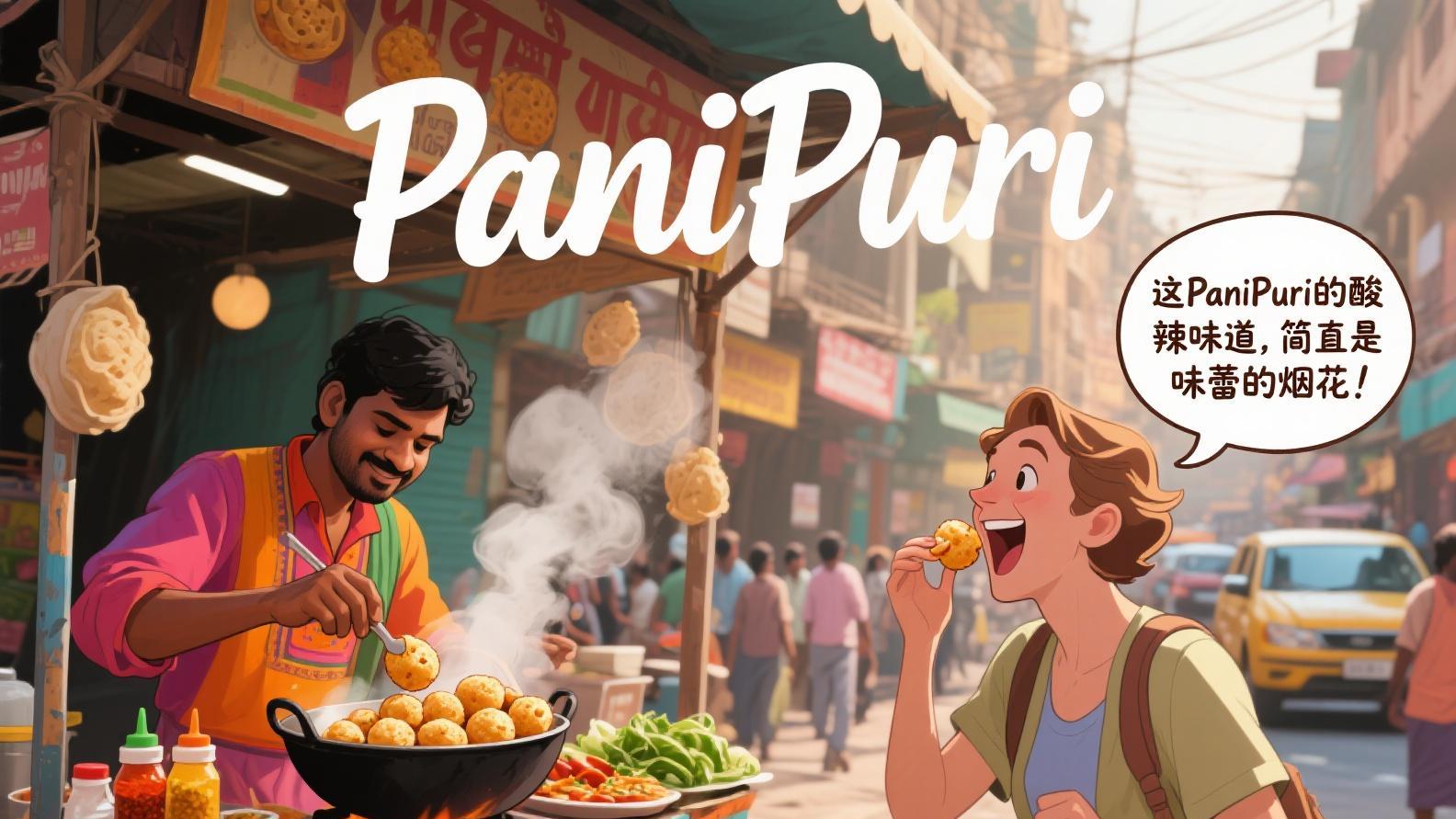 吃过印度PaniPuri后，美国游客直呼：比纽约的都刺激！