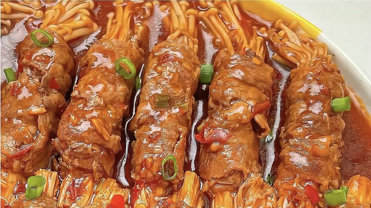 肥牛卷金针菇：拯救饭渣的组合
