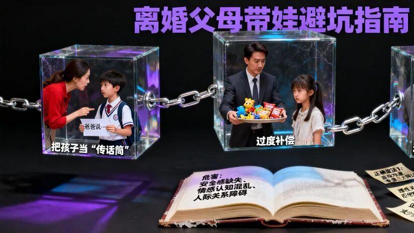 离婚后这样带娃正在毁掉孩子，离婚父母最容易踩的3个"坑"