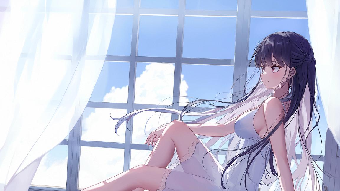 《光影与发丝共舞：二次元唯美瞬间》