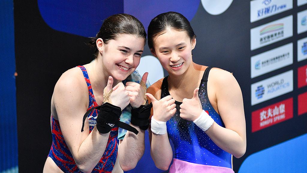 陈芋汐赛场风采吸引的国际粉丝趣事