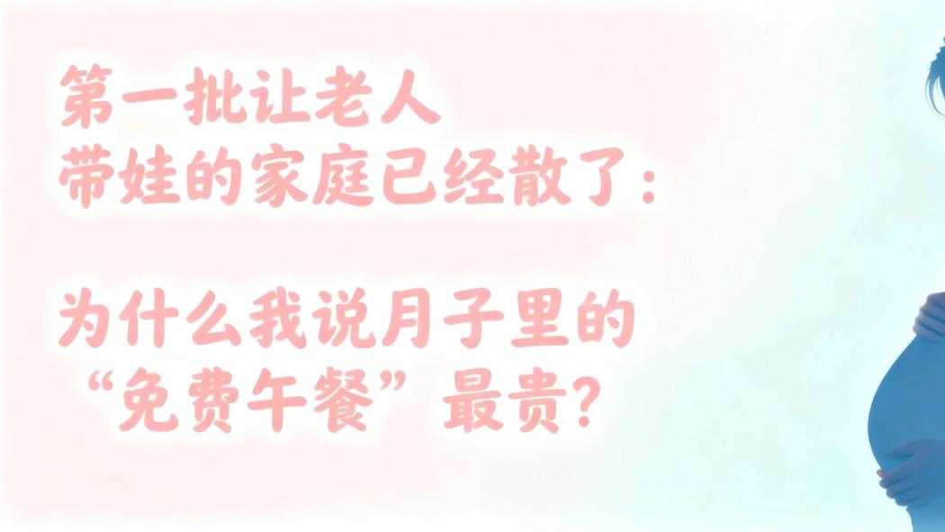 第一批让老人带娃的家庭已经散了：为什么我说月子里的“免费午餐”最贵？