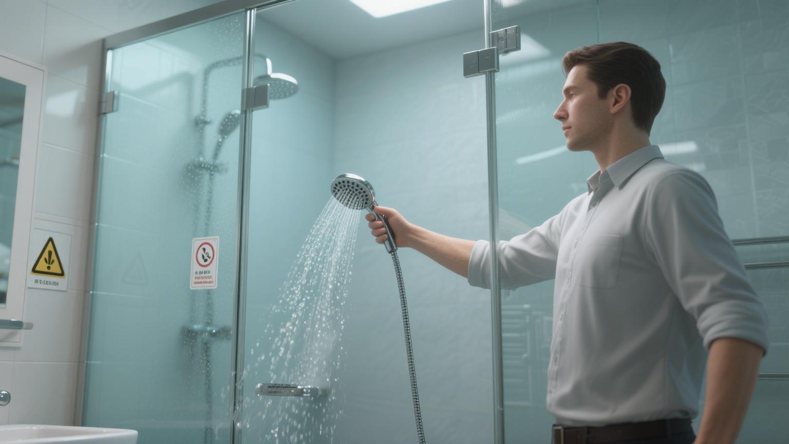 家庭浴室玻璃门清洁除垢小窍门，透亮无渍不费力