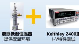 液氮低温恒温器联用激光器万用表测光电材料光暗电导率