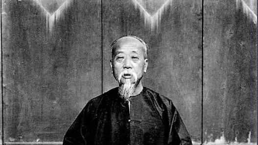 1907年，两广总督周馥一张罕见留影，镜头中他气场强大，走路生风