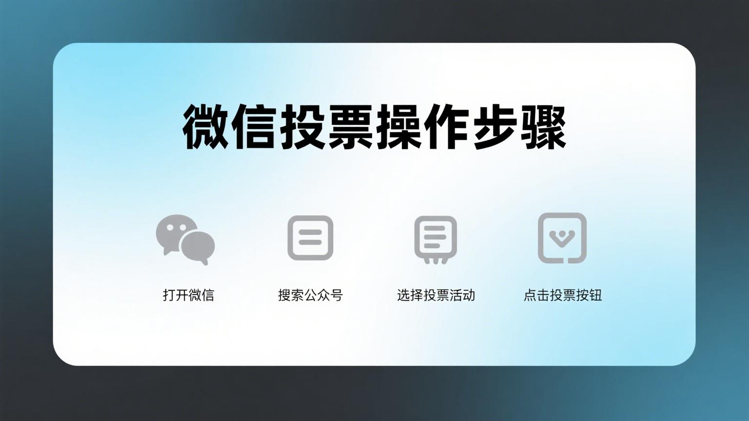 制作微信投票有哪些操作步骤？