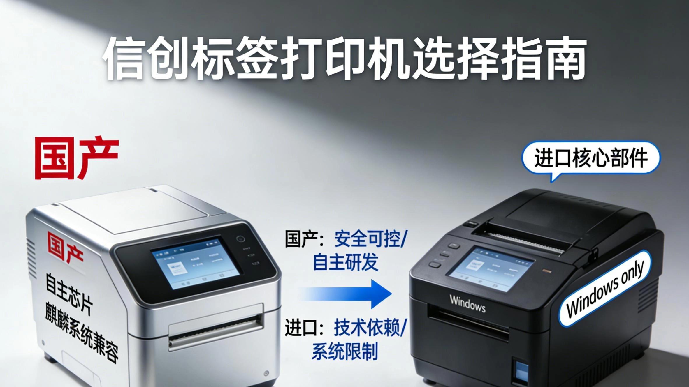 信创标签打印机怎么选？国产vs进口核心差异一眼看清