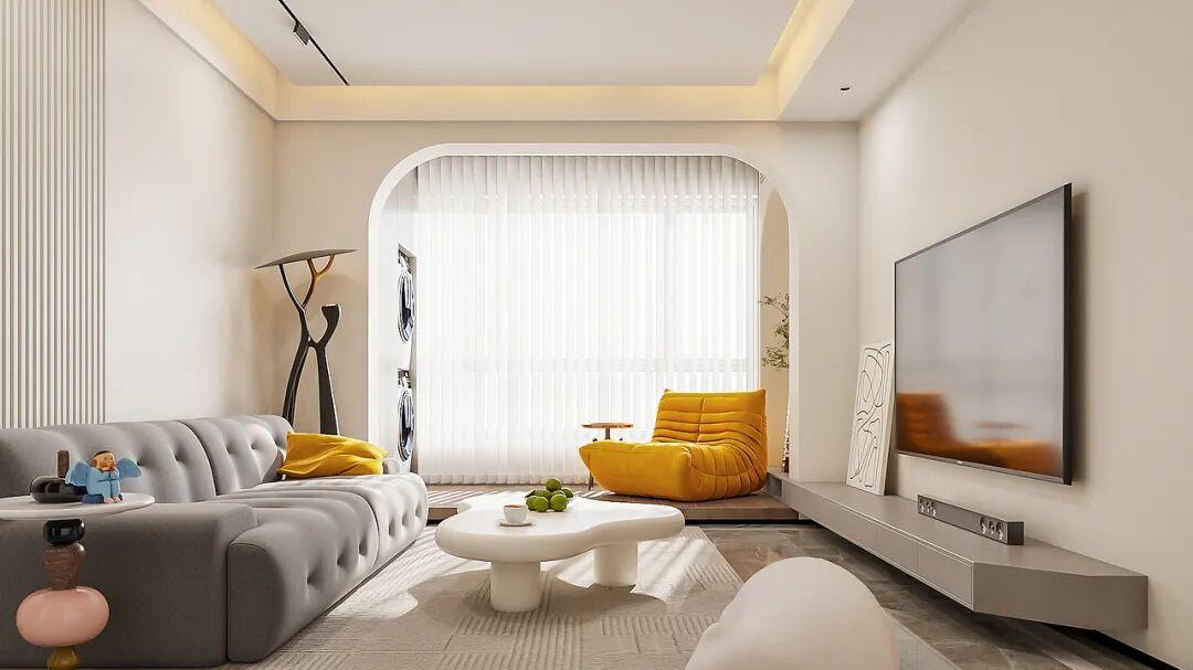 设计作品｜90㎡现代风小户型：在光华小区，把小空间装出温柔高级感